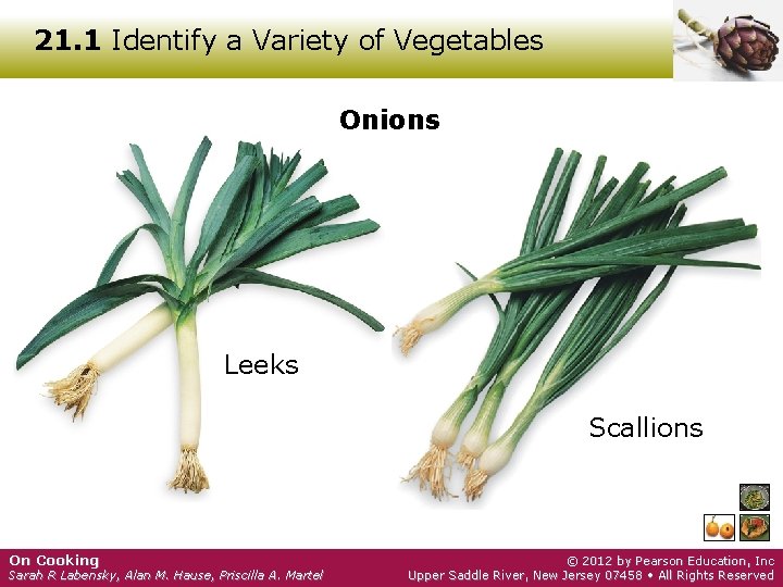 21. 1 Identify a Variety of Vegetables Onions Leeks Scallions On Cooking Sarah R