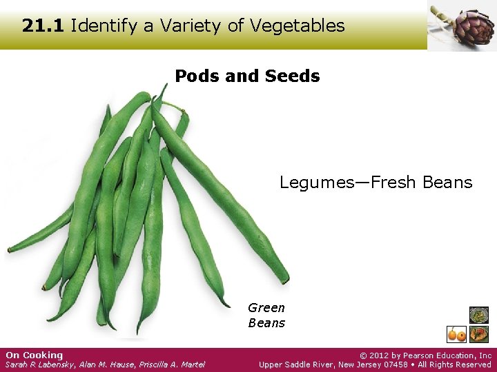 21. 1 Identify a Variety of Vegetables Pods and Seeds Legumes—Fresh Beans Fava Beans