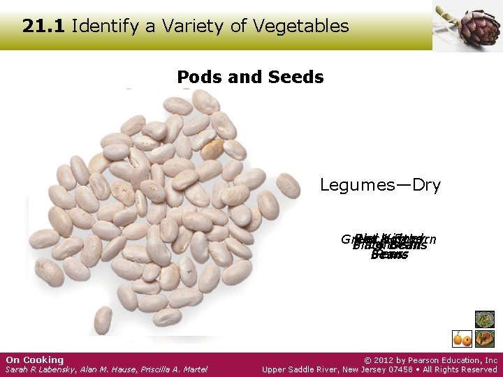 21. 1 Identify a Variety of Vegetables Pods and Seeds Legumes—Dry Black-Eyed Red Kidney
