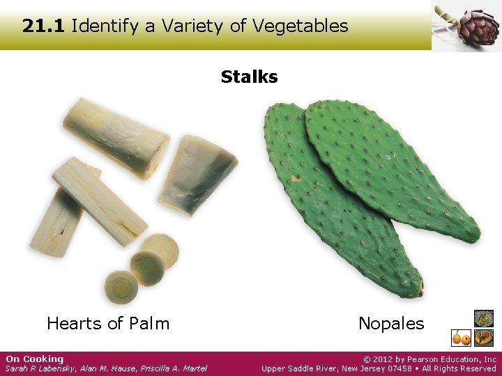 21. 1 Identify a Variety of Vegetables Stalks Hearts of Palm On Cooking Sarah