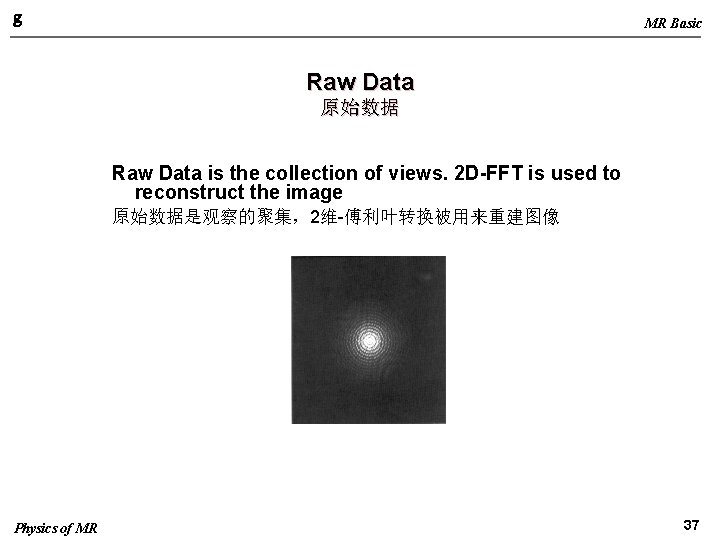 g MR Basic Raw Data 原始数据 Raw Data is the collection of views. 2