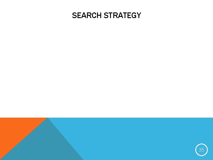 SEARCH STRATEGY 35 