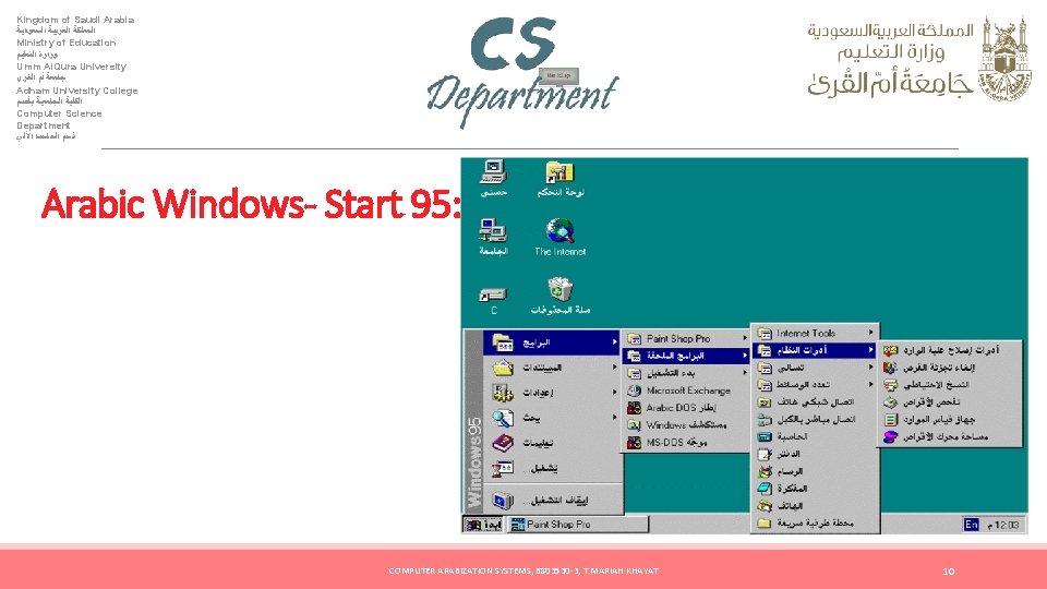 Kingdom of Saudi Arabia ﺍﻟﻤﻤﻠﻜﺔ ﺍﻟﻌﺮﺑﻴﺔ ﺍﻟﺴﻌﻮﺩﻳﺔ Ministry of Education ﻭﺯﺍﺭﺓ ﺍﻟﺘﻌﻠﻴﻢ Umm Al.