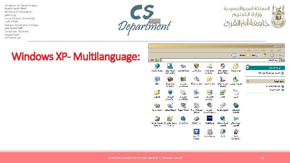 Kingdom of Saudi Arabia ﺍﻟﻤﻤﻠﻜﺔ ﺍﻟﻌﺮﺑﻴﺔ ﺍﻟﺴﻌﻮﺩﻳﺔ Ministry of Education ﻭﺯﺍﺭﺓ ﺍﻟﺘﻌﻠﻴﻢ Umm Al.