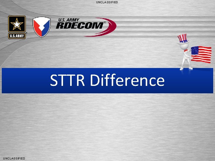 UNCLASSIFIED STTR Difference UNCLASSIFIED The Nation’s Premier Laboratory for Land Forces 