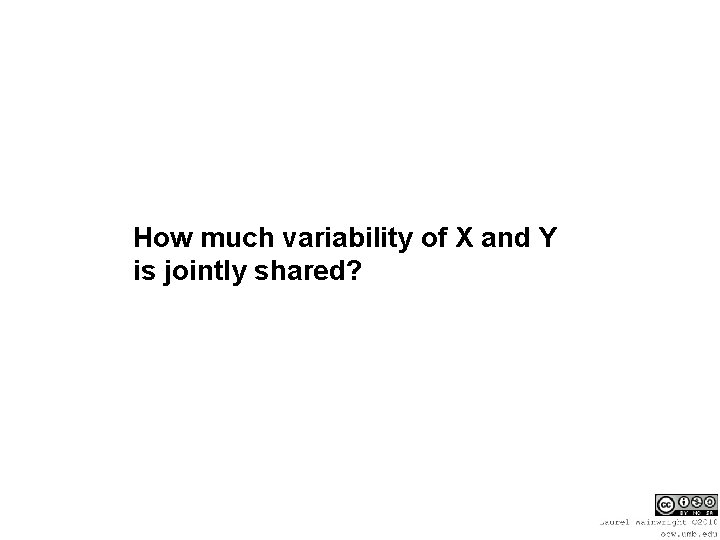 How much variability of X and Y is jointly shared? 