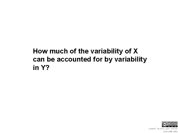 How much of the variability of X can be accounted for by variability in