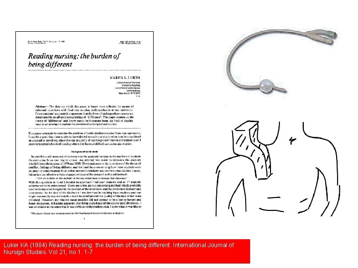 Luker KA (1984) Reading nursing: the burden of being different. International Journal of Nursign