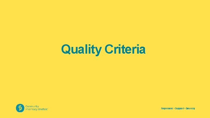 Quality Criteria 