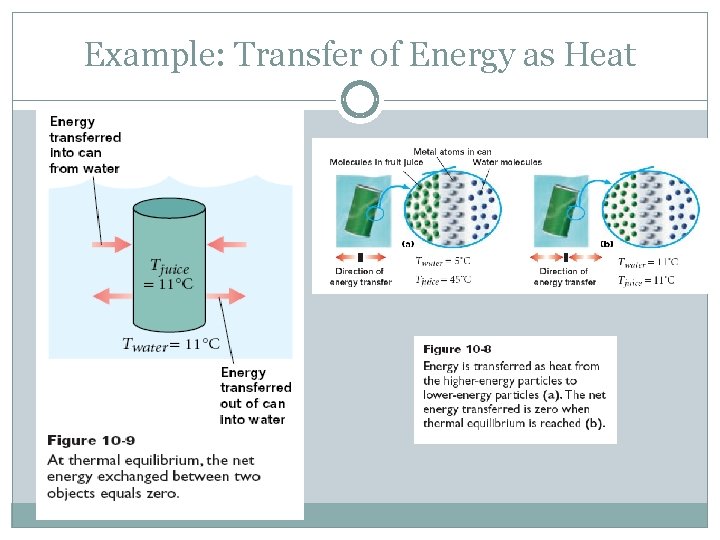 Example: Transfer of Energy as Heat 