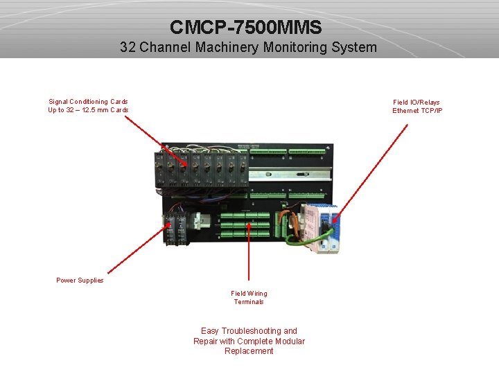 CMCP-7500 MMS 32 Channel Machinery Monitoring System Signal Conditioning Cards Up to 32 –