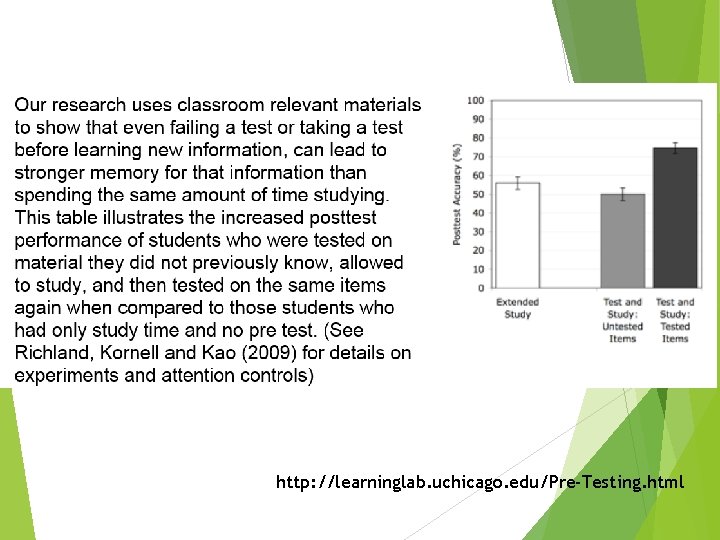 http: //learninglab. uchicago. edu/Pre-Testing. html 