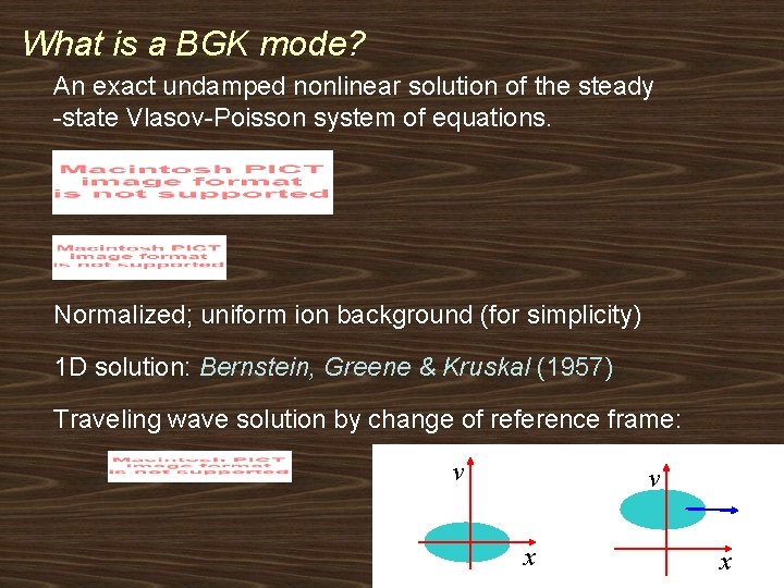 What is a BGK mode? An exact undamped nonlinear solution of the steady -state