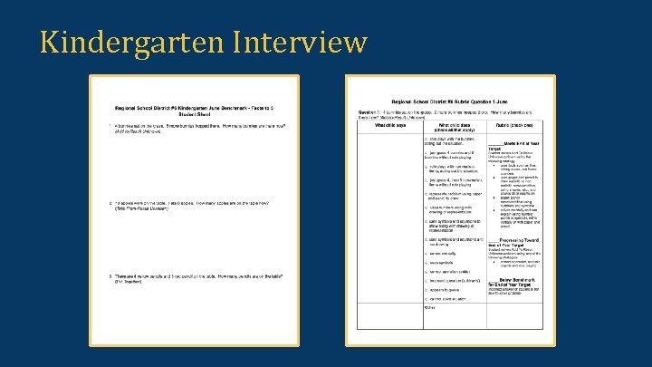 Kindergarten Interview 