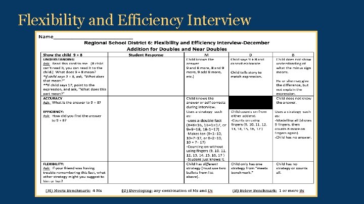 Flexibility and Efficiency Interview 