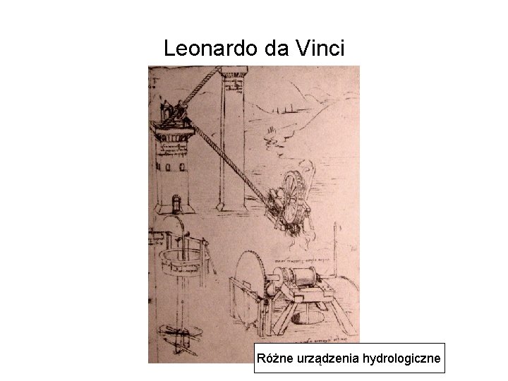Leonardo da Vinci Różne urządzenia hydrologiczne 
