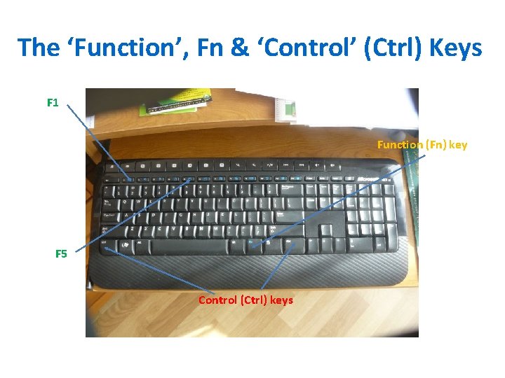 The ‘Function’, Fn & ‘Control’ (Ctrl) Keys F 1 Function (Fn) key F 5