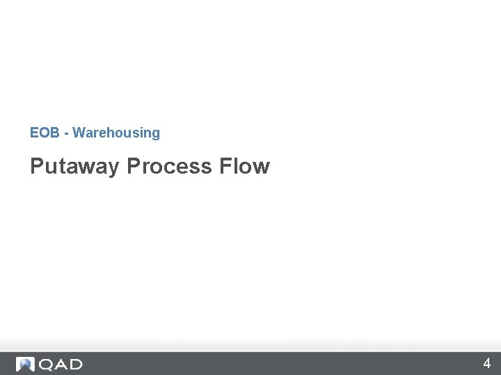 EOB - Warehousing Putaway Process Flow 4 