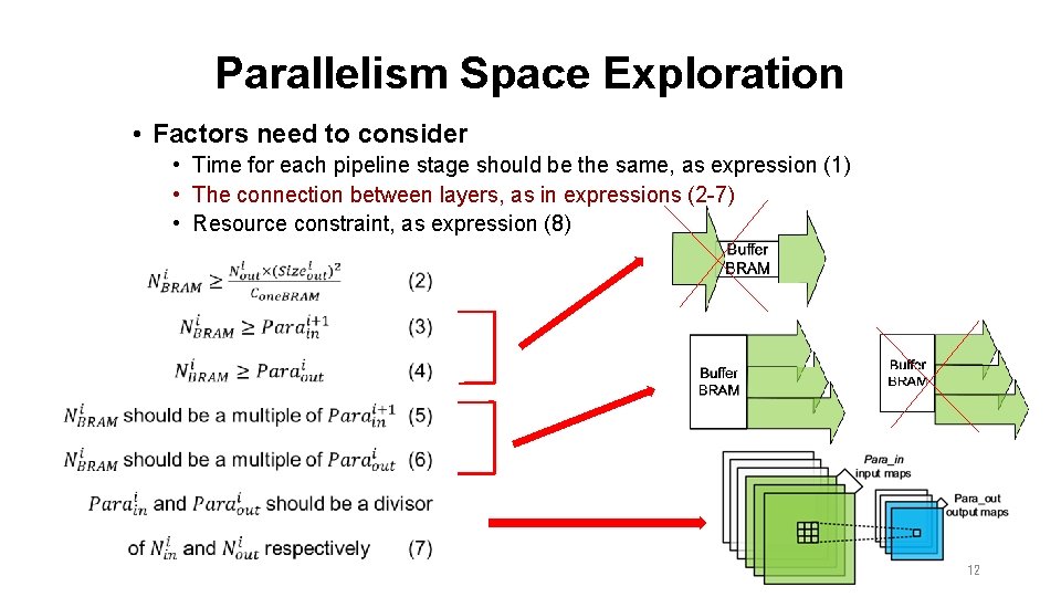 Parallelism Space Exploration • Factors need to consider • Time for each pipeline stage Parallelism Space Exploration • Factors need to consider • Time for each pipeline stage