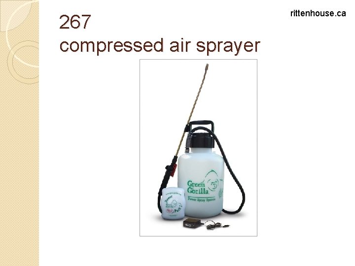 267 compressed air sprayer rittenhouse. ca 