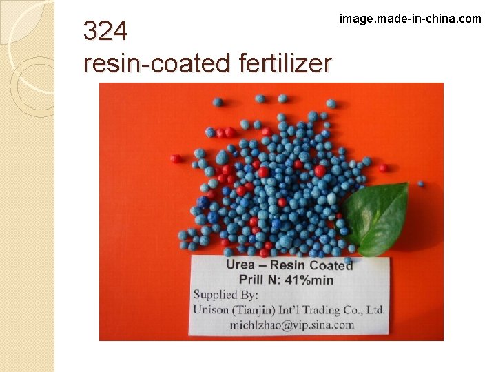 324 resin-coated fertilizer image. made-in-china. com 