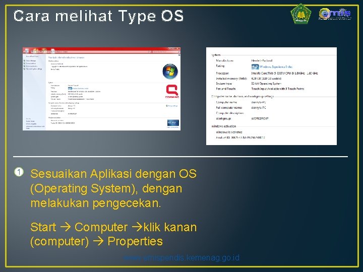 Cara melihat Type OS Sesuaikan Aplikasi dengan OS (Operating System), dengan melakukan pengecekan. Start