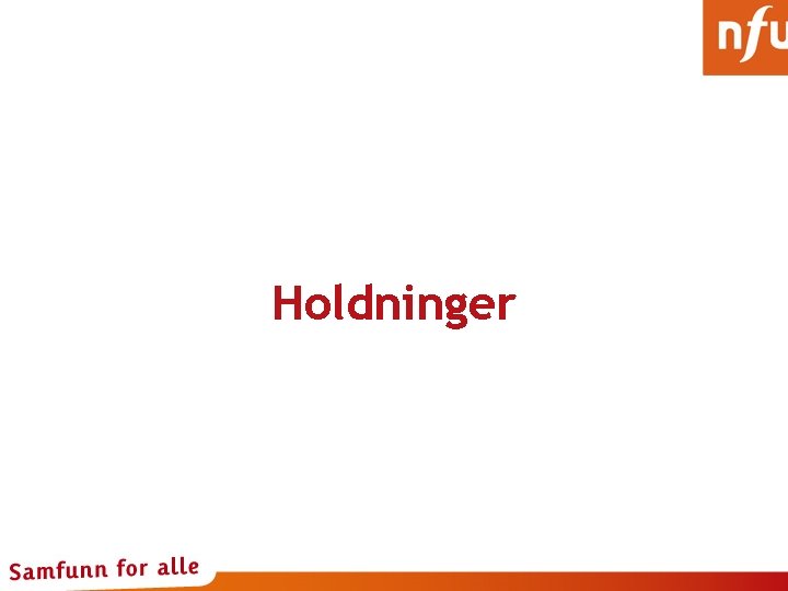 Holdninger 