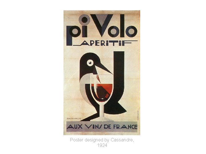 Poster designed by Cassandre, 1924 Poster designed by Cassandre, 1924