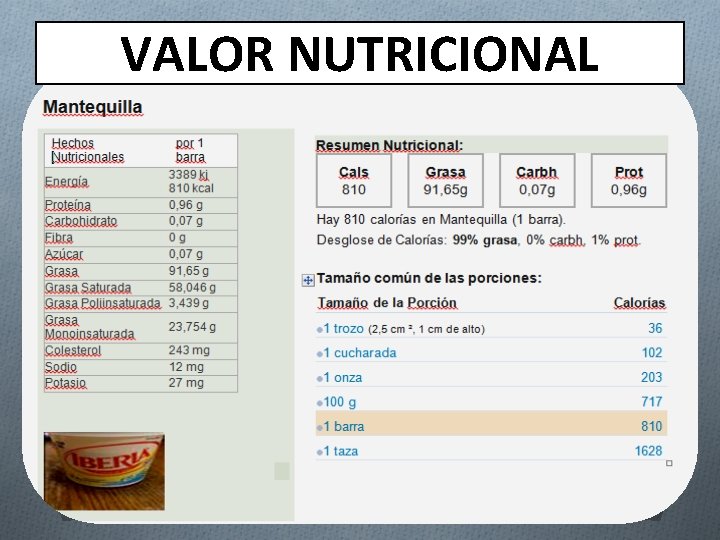 VALOR NUTRICIONAL 