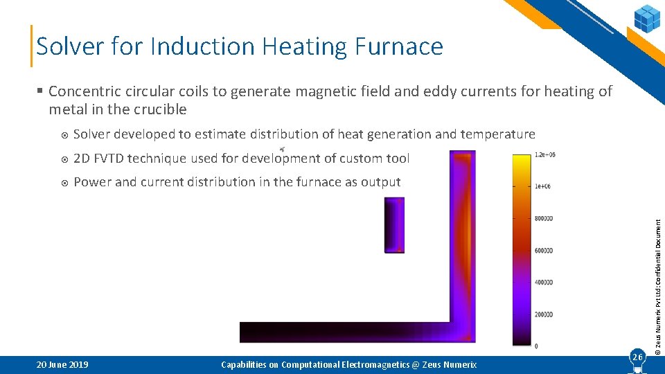 Solver for Induction Heating Furnace Solver developed to estimate distribution of heat generation and