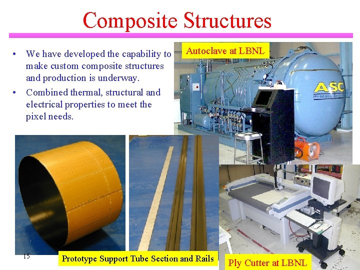 Composite Structures • We have developed the capability to make custom composite structures and