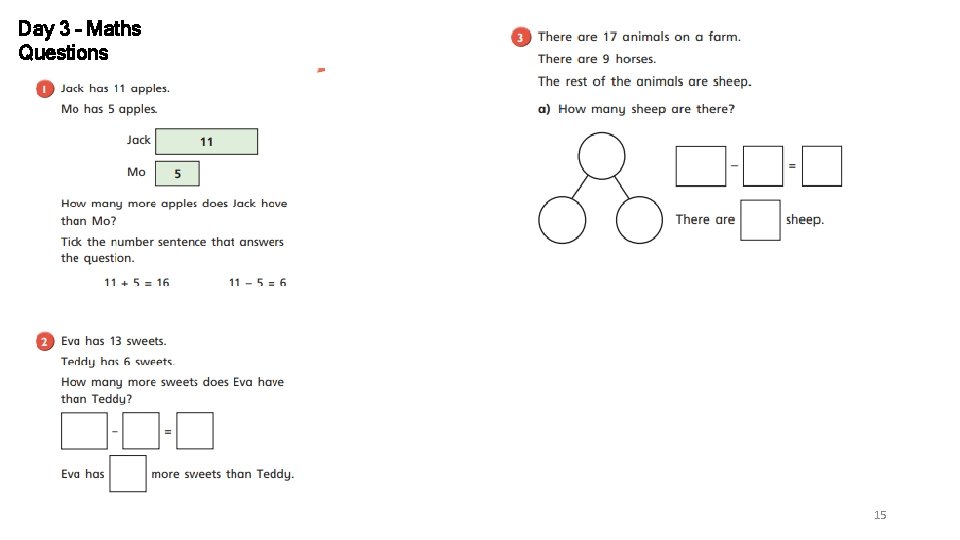 Day 3 – Maths Questions 15 