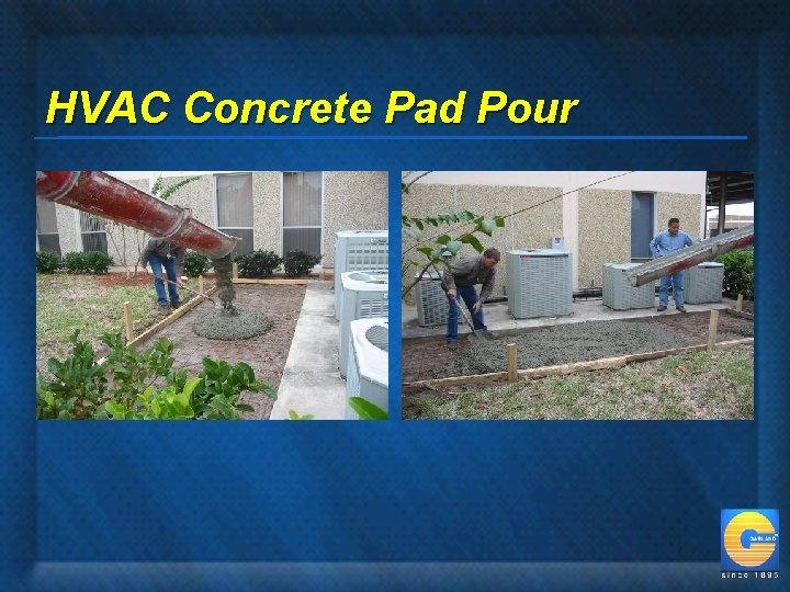HVAC Concrete Pad Pour 