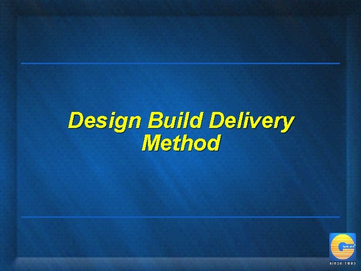 Design Build Delivery Method 