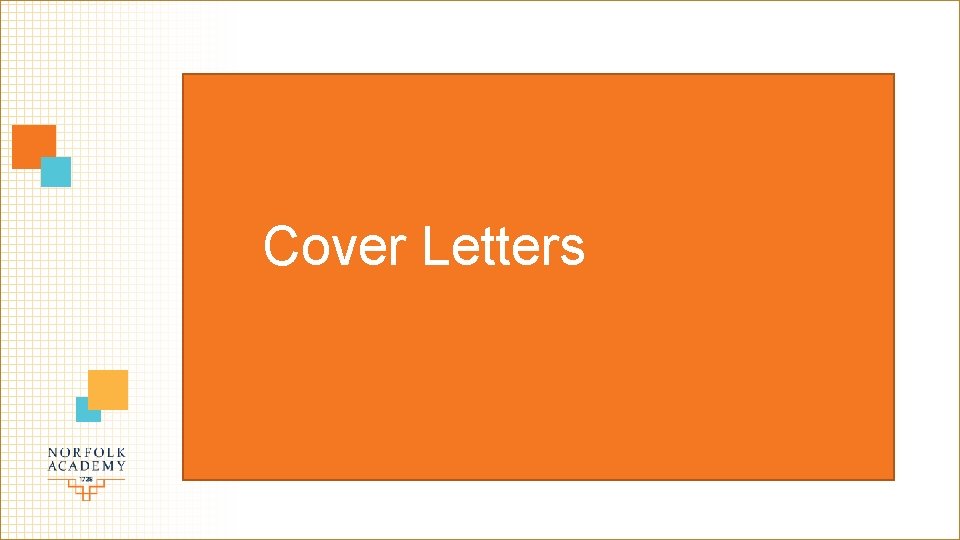 Cover Letters 