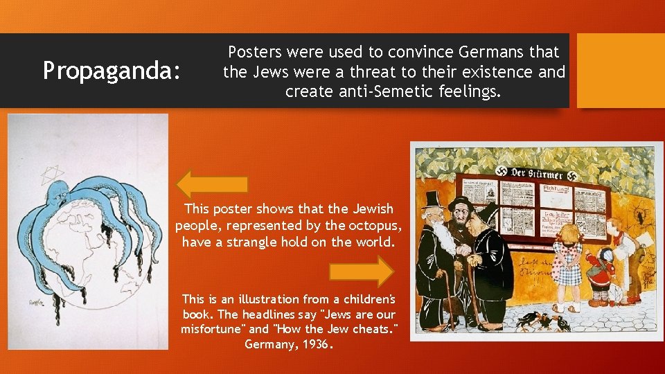 Propaganda: Posters were used to convince Germans that the Jews were a threat to