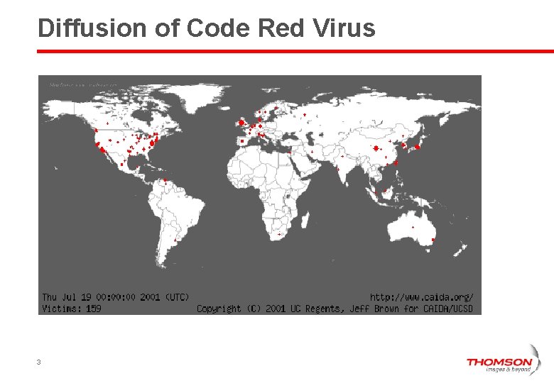 Diffusion of Code Red Virus 3 