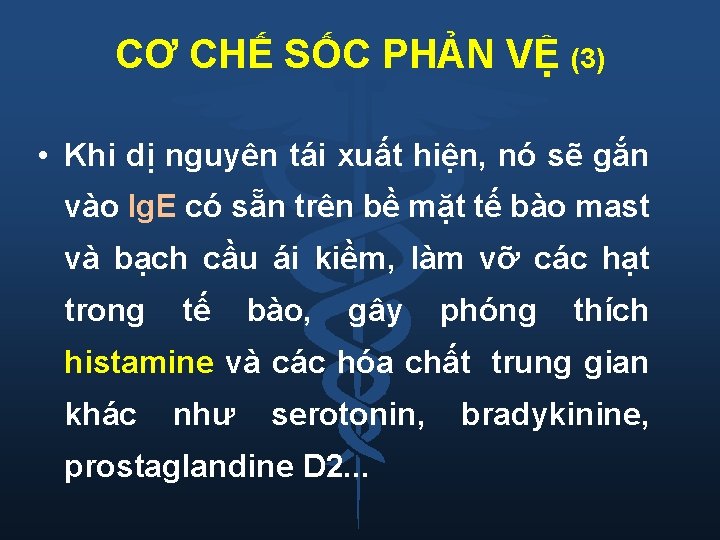 CƠ CHẾ SỐC PHẢN VỆ (3) • Khi dị nguyên tái xuất hiện, nó