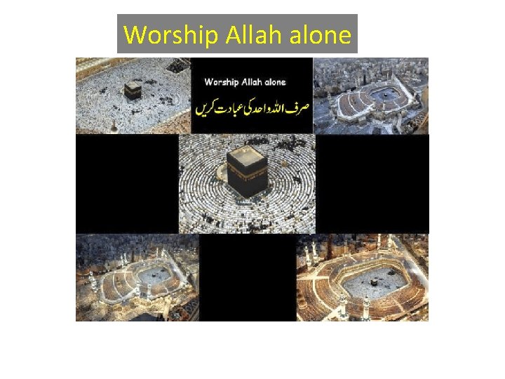 Worship Allah alone 