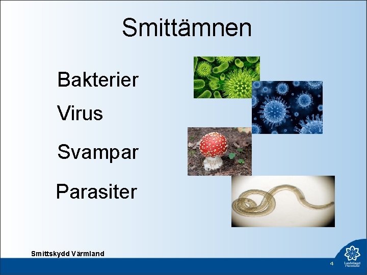 Smittämnen Bakterier Virus Svampar Parasiter Smittskydd Värmland 4 