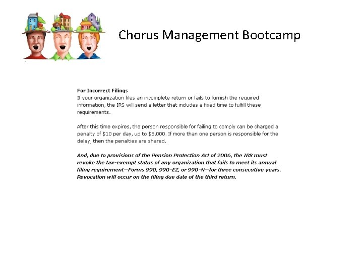 Chorus Management Bootcamp 