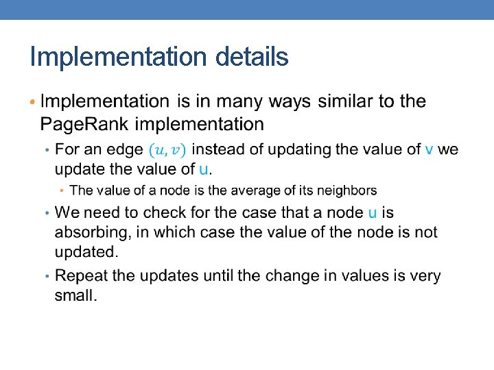 Implementation details • 
