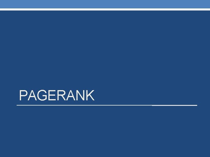 PAGERANK 