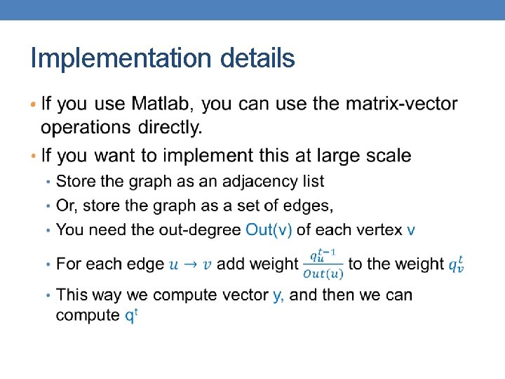 Implementation details • 