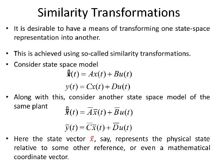 Similarity Transformations • 