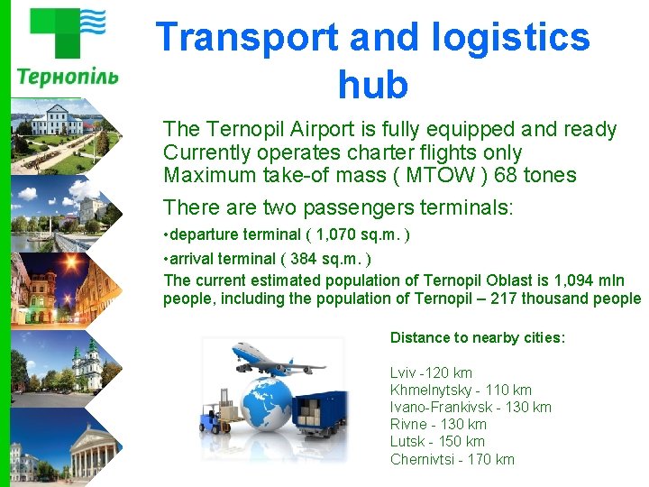 Transport and logistics hub The Ternopil Airport is fully equipped and ready Currently operates