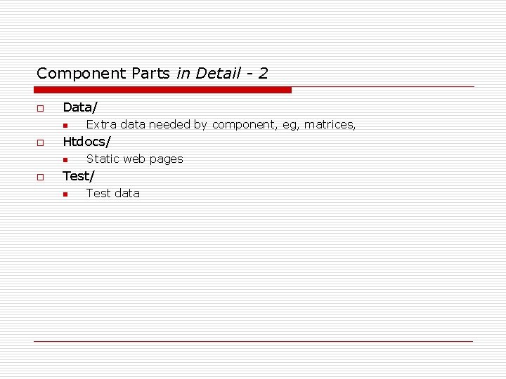 Component Parts in Detail - 2 o Data/ n o Htdocs/ n o Extra