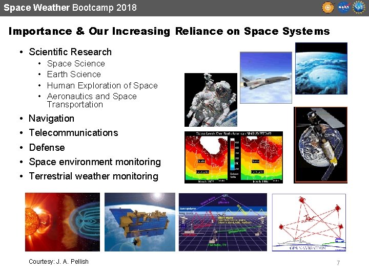 Space Weather Bootcamp 2018 Importance & Our Increasing Reliance on Space Systems • Scientific