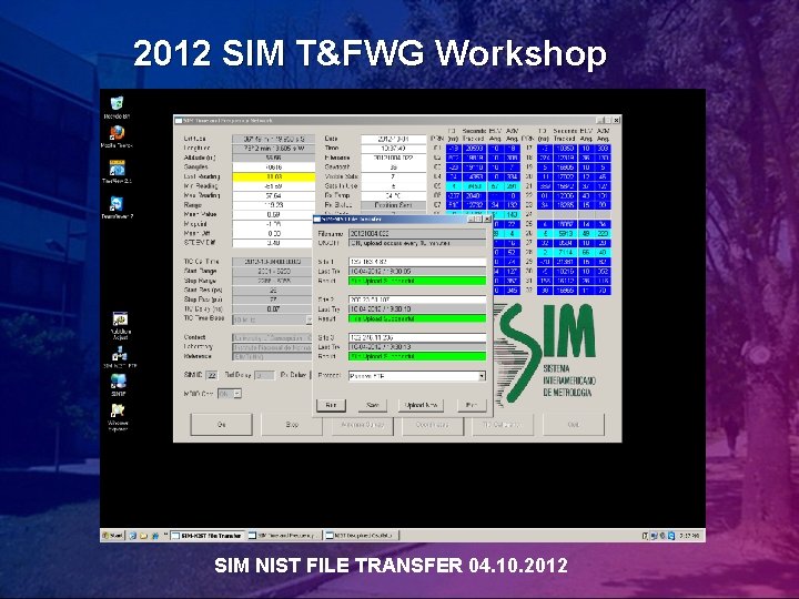 2012 SIM T&FWG Workshop SIM NIST FILE TRANSFER 04. 10. 2012 