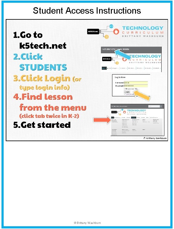 Student Access Instructions © Brittany Washburn 